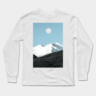 Full Moon in the Mountains Long Sleeve T-Shirt